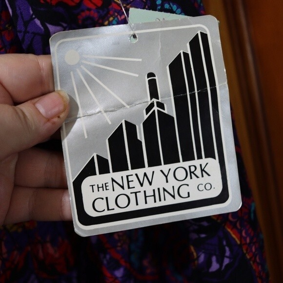 The New York Clothing Co 1990s Floral Mosaic Boho Hippie Rayon Midi Skirt NWT US - Picture 6 of 12